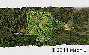 Satellite Panoramic Map of Eshan, darken