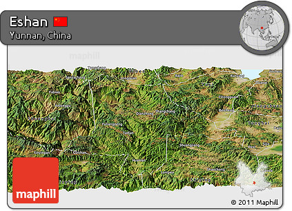 Satellite Panoramic Map of Eshan