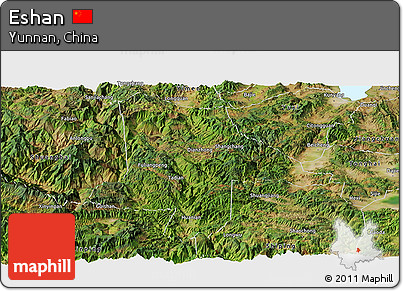 Satellite Panoramic Map of Eshan