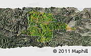 Satellite Panoramic Map of Eshan, semi-desaturated