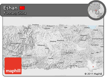 Silver Style Panoramic Map of Eshan