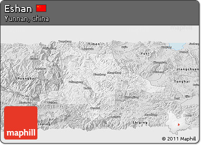 Silver Style Panoramic Map of Eshan