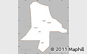 Gray Simple Map of Eshan, cropped outside