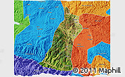 Satellite 3D Map of Gejiu Shi, political outside