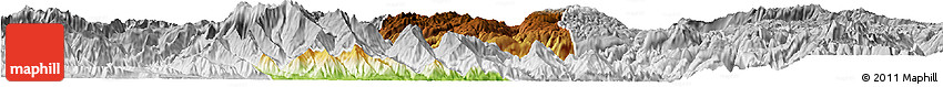 Physical Horizon Map of Gejiu Shi, lighten, desaturated