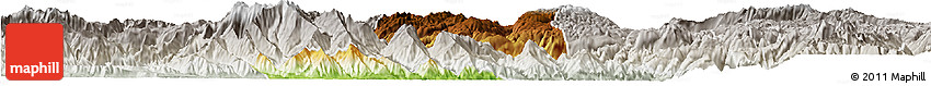 Physical Horizon Map of Gejiu Shi, lighten, semi-desaturated