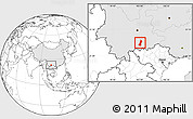 Blank Location Map of Gejiu Shi, highlighted country