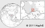 Blank Location Map of Gejiu Shi, highlighted parent region