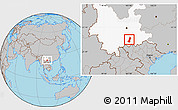 Gray Location Map of Gejiu Shi, highlighted parent region