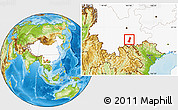 Physical Location Map of Gejiu Shi, highlighted country