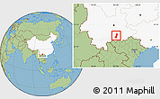 Savanna Style Location Map of Gejiu Shi, highlighted country