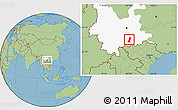 Savanna Style Location Map of Gejiu Shi, highlighted parent region