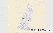 Classic Style Map of Gejiu Shi, single color outside