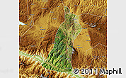 Satellite Map of Gejiu Shi, physical outside