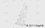 Silver Style Map of Gejiu Shi, single color outside