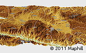 Physical Panoramic Map of Gejiu Shi