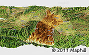 Physical Panoramic Map of Gejiu Shi, satellite outside