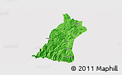 Political Panoramic Map of Gejiu Shi, cropped outside