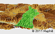 Political Panoramic Map of Gejiu Shi, physical outside