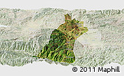Satellite Panoramic Map of Gejiu Shi, lighten