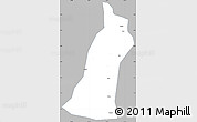 Gray Simple Map of Gejiu Shi, single color outside