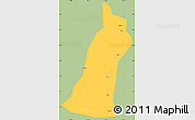 Savanna Style Simple Map of Gejiu Shi, single color outside