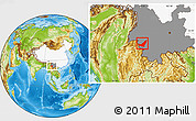 Physical Location Map of Gengma, highlighted country, highlighted parent region