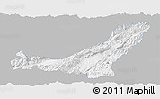 Gray Panoramic Map of Gengma, single color outside
