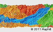 Political Panoramic Map of Gengma