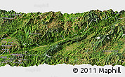 Satellite Panoramic Map of Gengma
