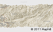 Shaded Relief Panoramic Map of Gengma