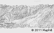 Silver Style Panoramic Map of Gengma