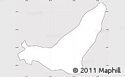 Silver Style Simple Map of Gengma, cropped outside
