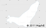 Silver Style Simple Map of Gengma, single color outside
