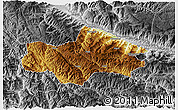 Physical 3D Map of Honghe, desaturated