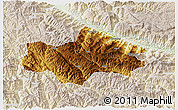 Physical 3D Map of Honghe, lighten