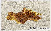 Physical 3D Map of Honghe, shaded relief outside