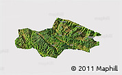 Satellite 3D Map of Honghe, cropped outside