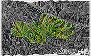 Satellite 3D Map of Honghe, desaturated