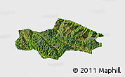 Satellite 3D Map of Honghe, single color outside