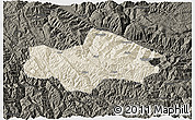 Shaded Relief 3D Map of Honghe, darken