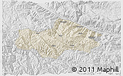 Shaded Relief 3D Map of Honghe, lighten, desaturated