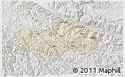Shaded Relief 3D Map of Honghe, lighten, semi-desaturated