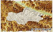 Shaded Relief 3D Map of Honghe, physical outside