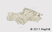 Shaded Relief 3D Map of Honghe, single color outside