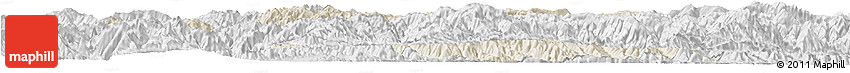 Shaded Relief Horizon Map of Honghe, lighten, desaturated Shaded Relief Horizon Map of Honghe, lighten, desaturated