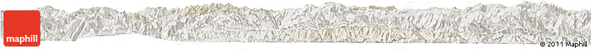 Shaded Relief Horizon Map of Honghe, lighten