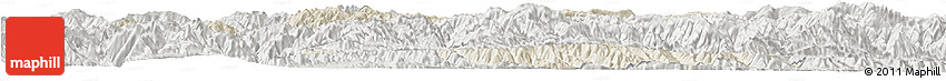 Shaded Relief Horizon Map of Honghe, lighten, semi-desaturated Shaded Relief Horizon Map of Honghe, lighten, semi-desaturated