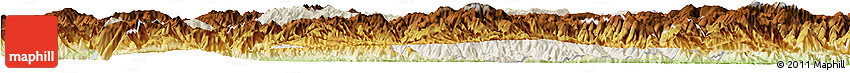 Shaded Relief Horizon Map of Honghe, physical outside
