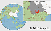 Savanna Style Location Map of Honghe, highlighted country, highlighted parent region